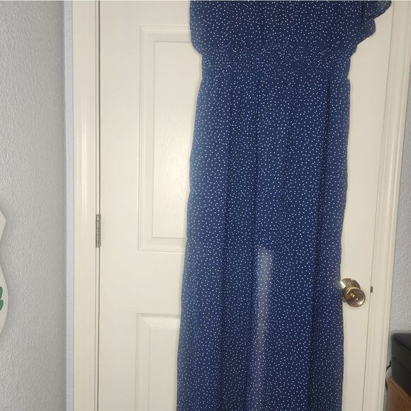 C Size L Polka Dots Wrap Shorts Elastic Waist Women's Maxi DressCondition : New - Picture 5 of 12